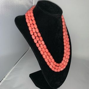 Orange beaded necklace